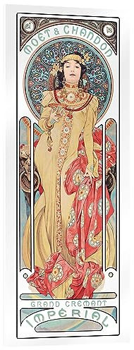 Posterlounge Moët et Chandon, Grand Crémant impérial Cuadro de metacrilato de Alfons Mucha 30 x 70 cm Cuadros Decoración para la pared