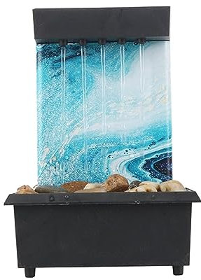HYQHYX Espejo Fuente de Agua Fuente de Mesa Adorno de Fuente de Mesa Decoración de Interiores Decoración de Mesa portátil Meditación