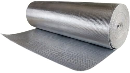 Feuille Réflecteur de Radiateur Aluminisé a Bulles Film, Isolant Film Isolant Double Bulle Film Autocollant Plaque Thermique Isolation Film, Réfléchissant Les Radiateurs pour Rétention de Chaleur (Si