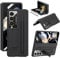 ZORSOME Étui à charnière pour Samsung Galaxy Z Fold 4 avec stylet, cuir de luxe + coque de protection rigide en polycarbonate pour Samsung Galaxy Z Fold 4, noir