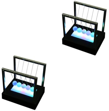 TOYANDONA 2pcs Changing Effects Desk Toy for Decoration Black Base No Battery Required