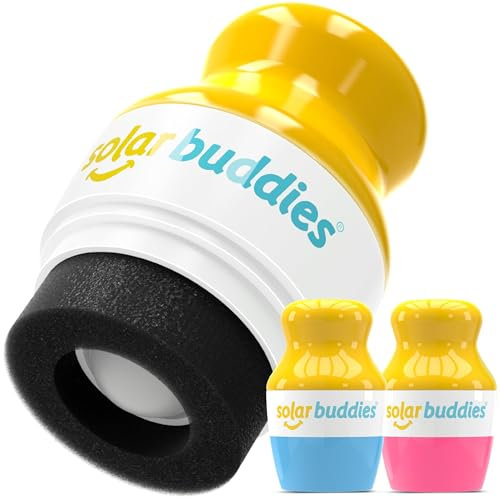 Applicateur de crème solaire Solar Buddies - Bleu & Rose - Applicateur de crème solaire et de lotion rechargeable à éponge pour enfants, adultes et familles - Contient 100 ml