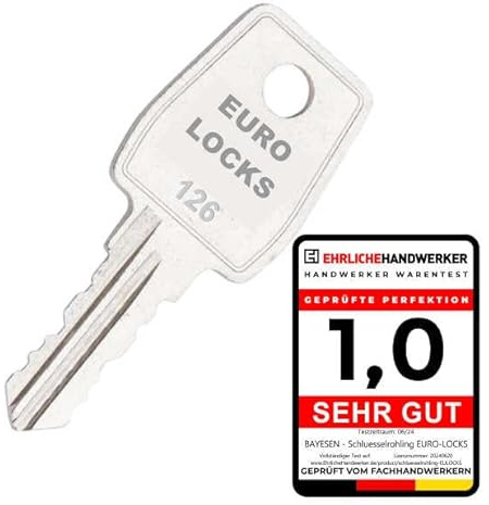 Ersatzschlüssel Kompatibel mit Euro-Locks - Schließung 070 - Schlüssel nach Code - Nachschlüssel - Zusatzschlüssel - Briefkastenschlüssel - Schrankschlüssel - Schlüsseldienst