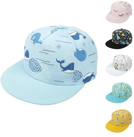 QIYIENDIAN Niños Gorra de Béisbol Ajustable Sombrero Protección Solar Sombreros para el bebé Niñas Niños(Whale4-8Y)