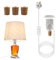 DIY Bottle Lamp Kit, Lamp Kits Do it Yourself, E27 Edison Screw Bottle Lamp Holder Adaptor, Wine Bottle Table Lamp Kit, Support Add Lampshade, With 3 Sizes of Stoppers, 240cm Pendant Lamp Kit