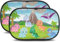 Parasoles para ventana de coche para bebé con protección UV certificada, oscuridad óptima con ventosas, tamaño universal, 51 x 31 cm, diseño de dinosaurio, paquete de 2