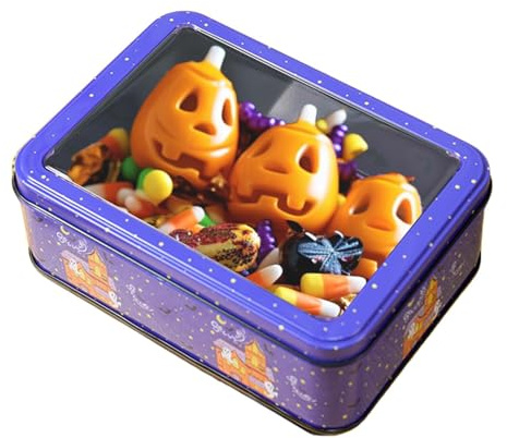 Halloween Keksdose Metallbehälter mit Deckel und Verschluss