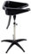Lavabo de coiffeur mobile réglable en hauteur, portable pour la maison, le salon, le salon de coiffure, noir