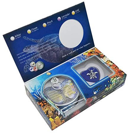 Make a Wish Perlen Halskette Schildkrötenkäfig Medaillon Austernperlen Halsketten Kit Wunschperle Love Creations Kit Wunschperle Geschenkbox für Erwachsene und Kinder