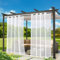 Rideaux D'extérieur Transparents,Rideau D'extérieur avec œillets, 2 Pièces H210XL134 cm,Rideaux Brise-Vue,Rideau Pergola Extérieur,Protection Solaire pour Pavillon,Salon,Terrasse,Jardin (Blanc)