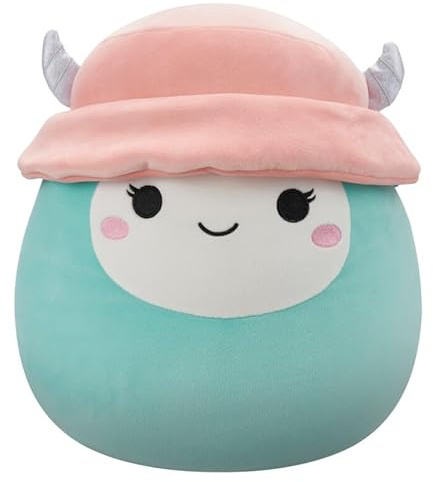 Squishmallows Original 12-Inch Yollie the Mint Yeti with Bucket Hat