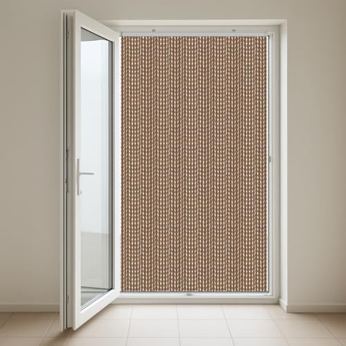 Susanna Home – Tenda Antimosche a Fili con Telaio in PVC per Interni ed Esterni, Zanzariera Decorativa per Porte e Finestre, Corda a Pallini - Disponibile In Diversi Colori e Misure (MARRONE, 140X230)