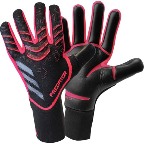 HISTARSTORE5 Guantes de portero de fútbol, guantes de entrenamiento de portero, agarre fuerte, antideslizantes y transpirables para adultos y niños (negro, 7)
