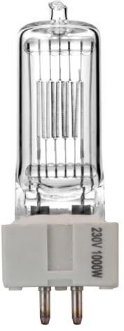 WANGFK Quartz spotlight tungsten filament lamp GX9.5 1000W/2000W marine searchlight bulb 6996p watt tungsten filament lamp(GX9.5 230V 1000W)