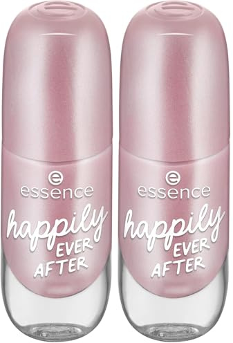 essence gel nail colour, Nagellack, Nr. 06, Pink, langanhaltend, Expressergebnis, schnelltrocknend, glänzend, schimmernd, acetonfrei, vegan, ohne Mikroplastikpartikel, ohne Parfüm, 2er Pack (8ml)