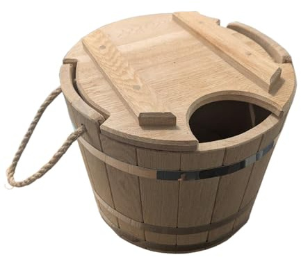 Holz Saunakübel 15 Liter Sauna Eimer Holzeimer Esche Banya Aufgusseimer (20 Liter)