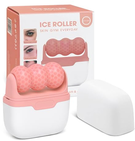 flintronic Rullo di ghiaccio per il viso, Roller Massaggio Viso Antirughe, per Lenire la Pelle ed Eliminare il Gonfiore degli Occhi