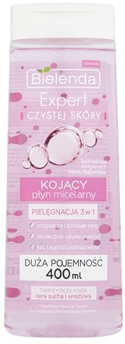 Bielenda - Soothing Micellar Liquid For Cleansing and Make-Up Remover - Expert clean skin - 3in1 care - Soothing micellar fluid - 400 ml