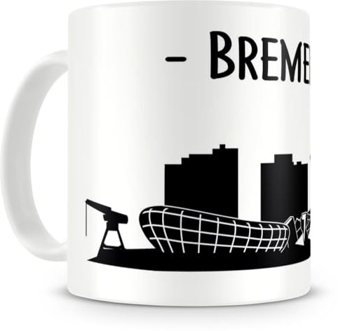 Skyline4u Geschenk Bremerhaven Tasse für Kaffee oder Tee 300ml weiß