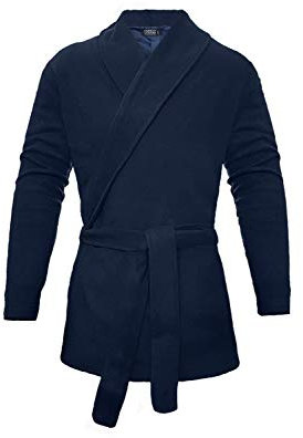 Enrico Coveri Giacca da Camera Uomo in Micropile sciallata Linea Prestige Art. 2119 (XL/52, Blu)