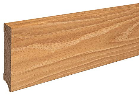 Sockelleiste Leipzig Eiche Massivholz GEÖLT Oberkante Abgeschrägt 100mm