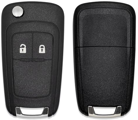 Lage Guscio Ricambio per Chiave compatibile con Opel Adam, Astra, Corsa, Mokka, Insignia, Zafira, Vauxhall - Cover Scocca Telecomando a 2 Tasti con Lama (controllare compatibilità in foto)