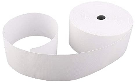 Trimming Shop 100mm Wide White Curtain Heading Tape Blended Cotton Polyester Drapery Roll for Making Curtains, Drapes, DIY Projects, Craft Supplies (50 Metres Long)