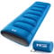 Trail Envelope Sleeping Bag For Adults, Single 2 Season Summer Spring Autumn 200gsm, Outdoor Camping, Lightweight Carry Bag, Storage Pockets, 190cm x 75cm