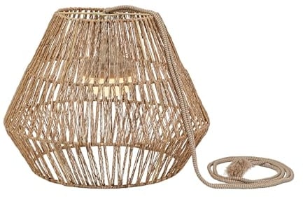 SISINE-Spension für den Außenbereich, LED, Rattan, 3 Intensitäten, wiederaufladbar, Ø 40 cm, Natur New Garden