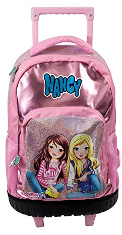 Nancy - Mochila Carro Escolar Premium para niños y niñas a Partir de 3 años (Famosa 700016027), Rosa