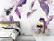 Tapete Kinderzimmer Fototapete Handbemalte Lila Federn Einfaches Aquarell Tapeten Vliestapete Modern Schlafzimmer Wandtapete Bildtapete Wand Dekoration