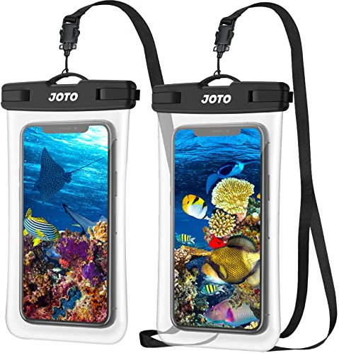 JOTO 2 Pochettes Étanches Smartphone Certifiée IPX8 iPhone 16/15/14/13/12/11 Plus Pro Max, Redmi Note 13/13 Pro 12 A3, Galaxy A15 A35 A25 A54 A55, Housse Étanche Jusqu'à 7 Pouces
