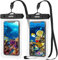 JOTO 2 Stück Wasserdicht Handyhülle,Unterwasser Hülle IPX8 Waterproof Handytasche für 7 iPhone 16 15 14 13 12 11 Pro Max/Samsung Galaxy S23 Ultra S22 A54 und Weiteren bis 7 Zoll -Schwarz