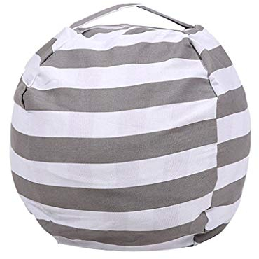 Asalinao Kuscheltier Aufbewahrungstasche Sitzsack Sitzkissen Kids Soft (Grau)
