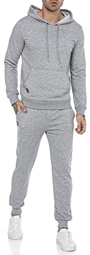 Redbridge Jogginganzug für Herren Jogger-Set Trainingsanzug Sweat Basic Grau M