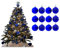 Simply Products Christmas Tree Decoration Baubles 3.8cm - Great Christmas Tree Hanging Ball Decorations, Matte & Glitter Baubles Pack of 12-3.8cm (Royal Blue Matte & Glitter)