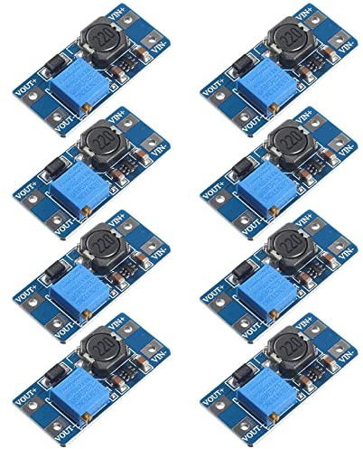 AOICRIE 8x MT3608 DC-DC Power Supply Adapter Step Up Module for Arduino (8pcs)