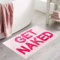 Zeeinx Get Naked Badematte, niedlicher Badezimmerteppich, rutschfeste Mikrofaser, lustige Badezimmer-Dekoration für Wohnung, rosa Badematte für Badewanne und Dusche, maschinenwaschbar, 50,8 x 81,3 cm