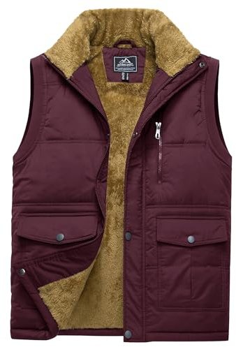 TACVASEN Gilet for Men Fleece Outerwear Gilets Outdoor Hiking Vests | Thermal Sleeveless Waterproof Jackets