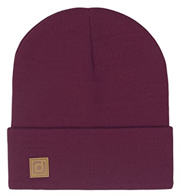 riverso Herren Beanie RIVFabian Outdoormütze Strickmütze Laufmütze Wintermütze Unisex Einfarbig 100% Acryl Einheitsgröße (Einheitsgröße, Rot)
