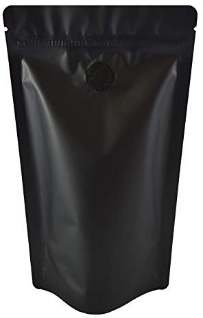 Rightpak Stand Up Pouch with One Way Degassing Valve 25 Pieces 38cm x 55cm, Coffee Bean Bags Tear Notches Resealable