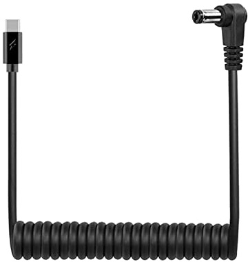 Sanpyl 90 Degree Type C to DC Charging Cable, 65W Fast Charging, 12V 5A, Laptop, Power Bank, Car Charger, Portable Device Compatible