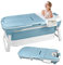 YRHome Faltbare Badewanne Wanne Erwachsene XXL, 148 x 60 x 53 cm Tragbare Klappbadewanne Foldable Bathtub Klappbare mobile Badewanne mit Abdeckung, Kissen, Massagerollen für kleine Badezimmer, Dusche