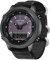 TPWEWRX Solarbetriebene Herrenuhr 50M wasserdichte Business Quarzuhren Doppelanzeige Outdoor Sport Solar Digital Armbanduhr mit Kompass Wecker Stoppuhr Hintergrundbeleuchtung (Black)