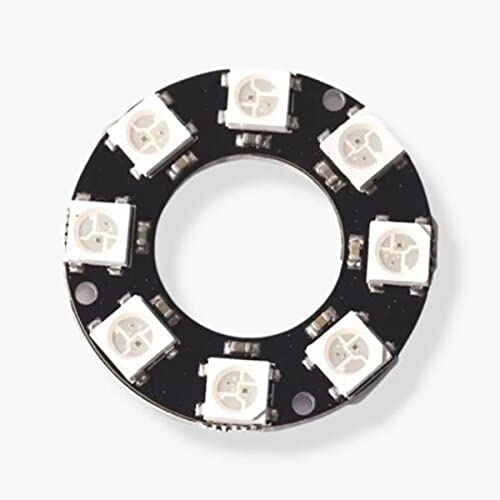 ZYWUOY 5 x RGB-LED-Ring, 8 LEDs, integrierte Entwicklungsplatine, 5 V, individuell adressierbar, RGB-LED-Ring für Arduino Ws2812