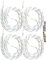SNORS 2 pares de cordones redondos, 21 colores, 75-200 cm, diámetro de 5 mm, cordones de seguridad para zapatos de trabajo y zapatos de senderismo, resistentes a la rotura, lavables y robustos, Blanco