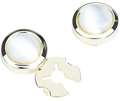 YYBONNIE Herren-Knopfabdeckungen, Knöpfe an den Manschettenknöpfen, Abdeckung für Smoking-Hemd, Small, Messing, Kristall