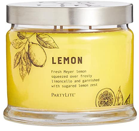 Partylite Lemon Kerzenglas mit 3 Dochten, Zitrone