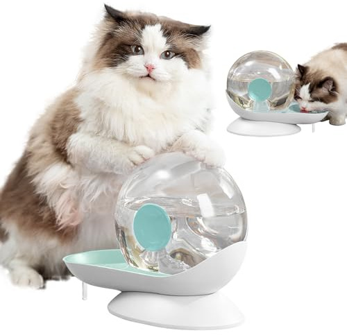 PETCUTE Fontaine à Eau Automatique pour Chat,Distributeurs d'eau pour Animaux de Compagnie,2.8L en Forme d'escargot,Distributeur d'eau pour Chien,Niveau d'eau Facile à Voir,sans électricité