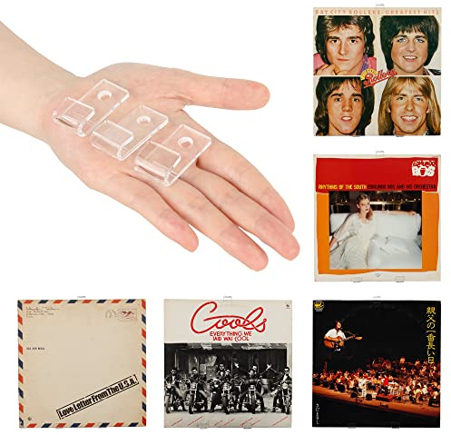 WANLIAN Klare Vinyl Record Shelf Wall Mount 18er-Pack - Stilvoller Acryl-Albumhalter für Zuhause und Büro - Zeigen Sie Ihr tägliches LP-Hören mit kleinen Kunsthaken an (Klar 18)